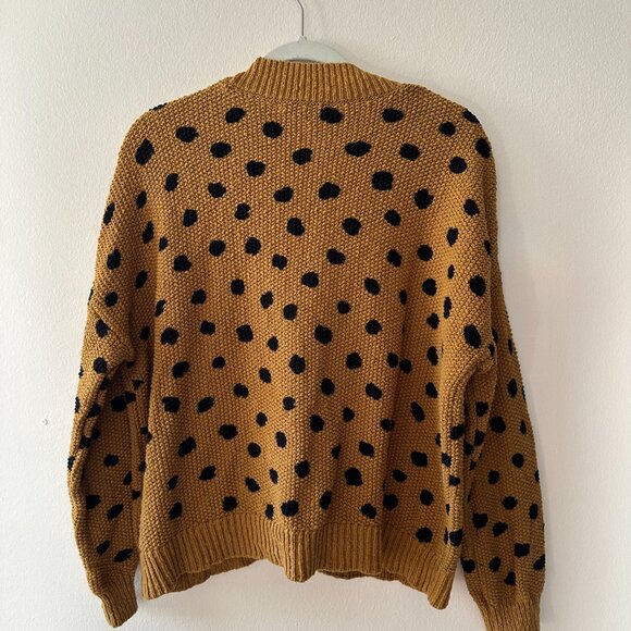 Women's Madewell Cardigan - Leopard Print Polka Dot - Size Large - EUC - Picture 2 of 5